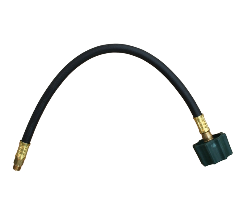 HOSE GAS THERMOPLASTIC 15" RV TYPE 1 ACME NUT GREEN PACKAGED - PACKAGED