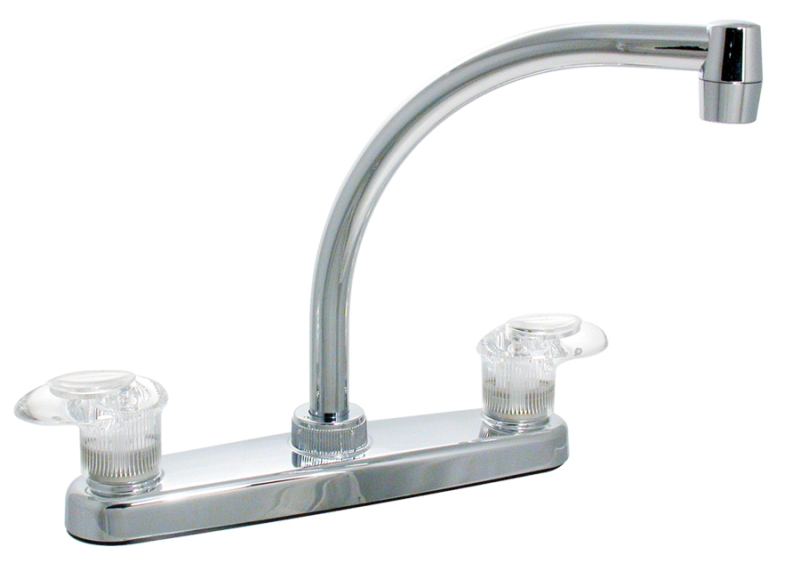 FAUCET - KITCHEN 8" CHROME PLASTIC HI ARC
