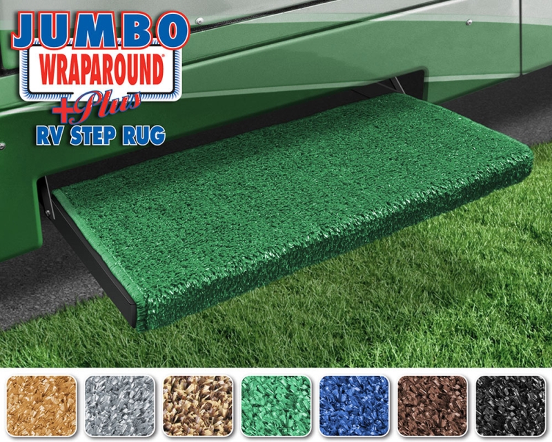 JUMBO WRAPAROUND + PLUS RV STEP RUG - 23" - GREEN
