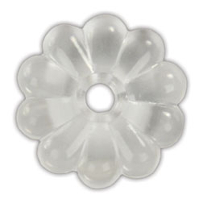 ROSETTE PLASTIC CLEAR - 14/PK