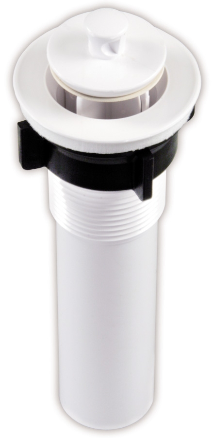 STRAINER W/ POP-UP STOPPER -  WHITE