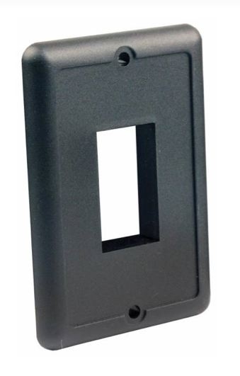 IP66 Single Switch Plate  Black
