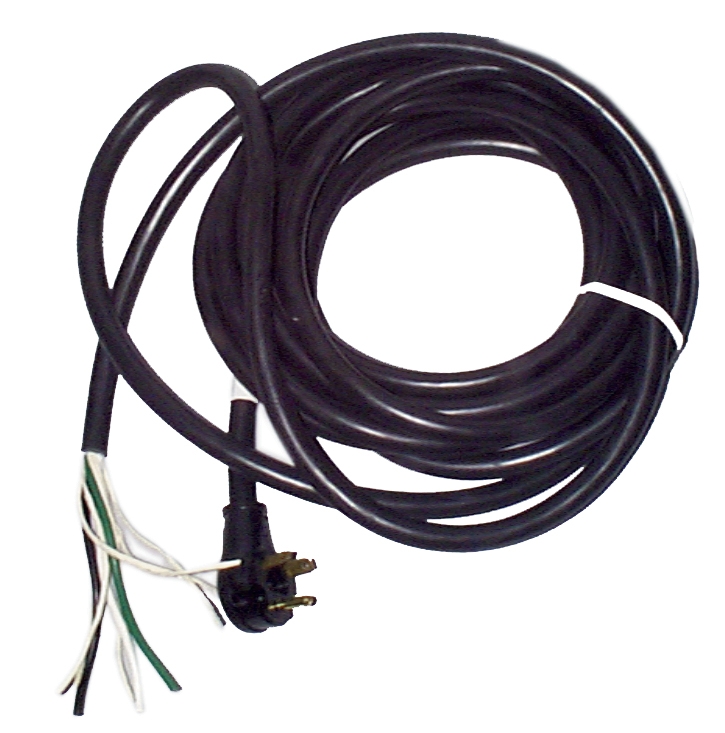 30 Amp Power Supply Cord MALE ONLY 25'