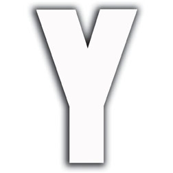 WHITE LETTER - Y