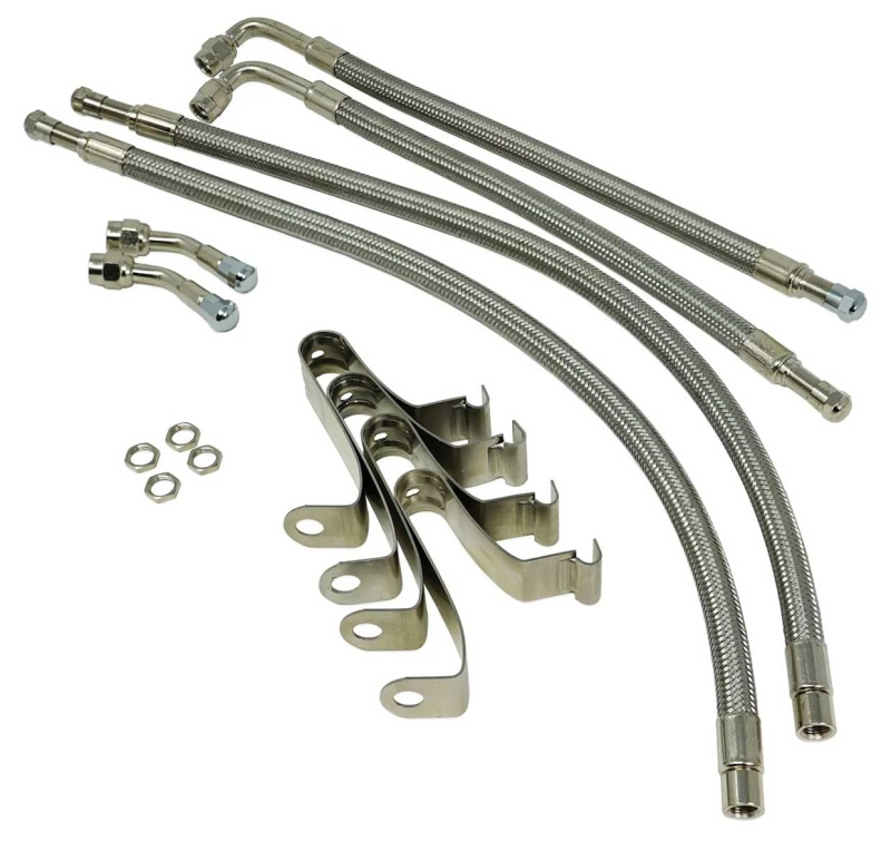 TireMinder Braided Steel Valve Extender Kit - For Dually Wheels 16-19.5"