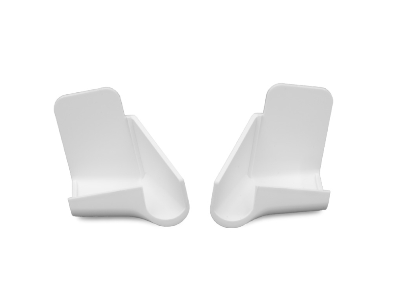 Short Rain Gutter Spouts - Polar White