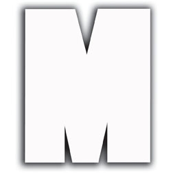 WHITE LETTER - M