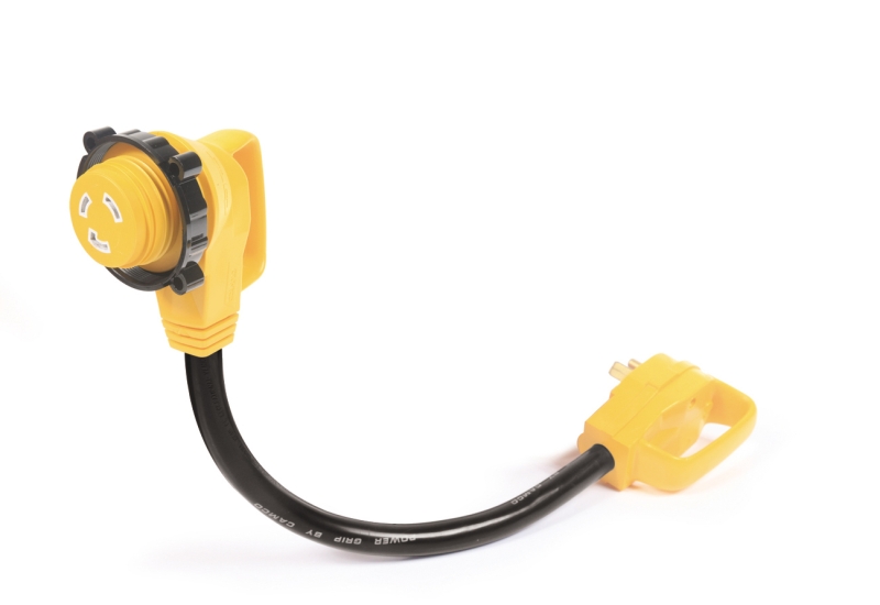 Power Grip Locking Adapter 30M Standard-30F Amp 18" 90 degree