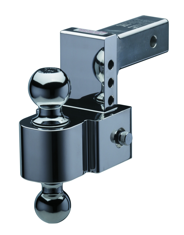 Fastway 4" Adjustable Pin Style Aluminum Ball Mount 2" & 2 5/16" Chrome Balls