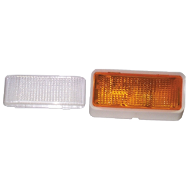 PORCH AND UTILITY LIGHT - CLEAR - WHITE W/O SWITCH