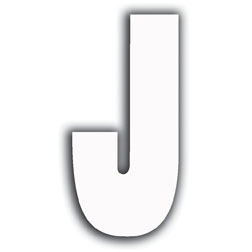 WHITE LETTER - J