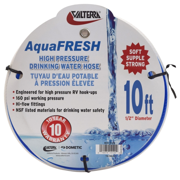 WATER HOSE 1/2" X 10' WHITE