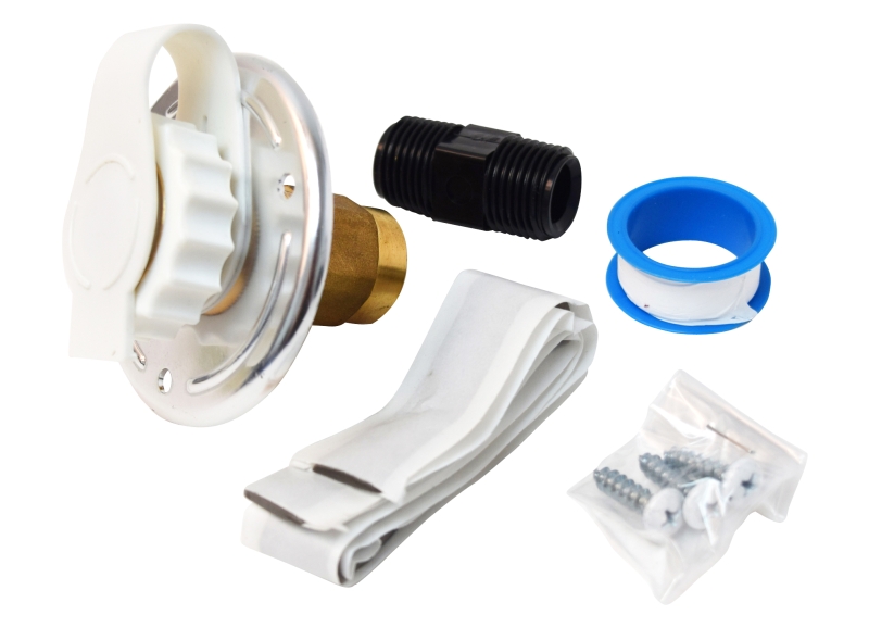 CITY WATER INLET 2-3/4 INCH ALUMINUM FINISH CARDED LEAD FREE