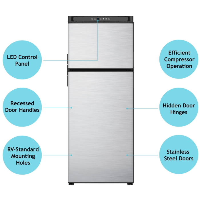 Polar 10 DC Compressor Refrigerator - LH Door Stainless