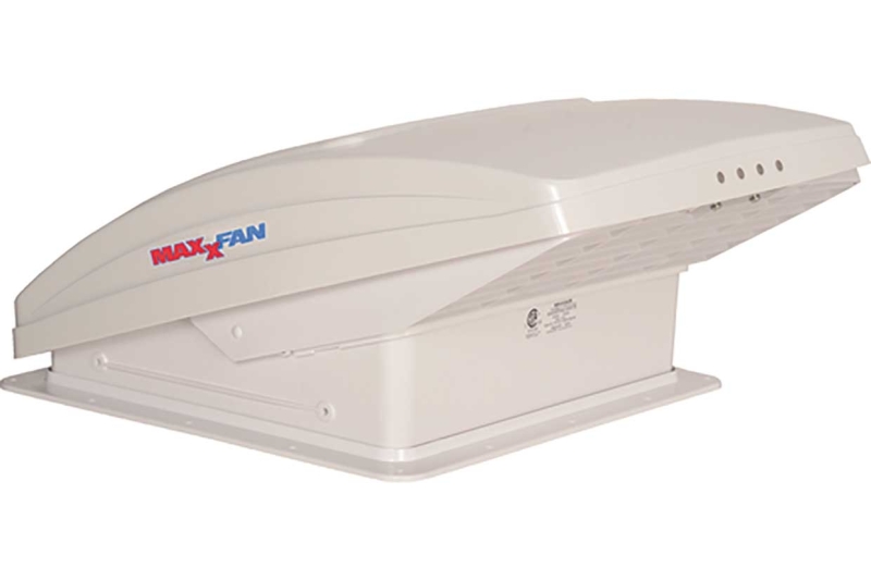 Maxxfan Deluxe 14" x 14" Roof Vent with White Manual Lid & 4-Speed Fan