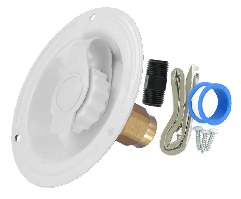 CITY  WATER INLET - RECESSED WHITE  CARDED