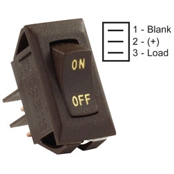 LABELED  ON/OFF  SWITCH  BROWN 1/PKG