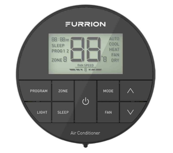 Furrion Chill Multi-Zone Wall Thermostat - Black  3 Fan Speeds (R32)