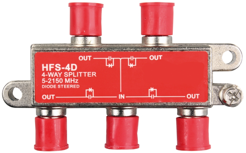 4 WAY SPLITTER HD/ SATELLITE 2.4 G HZ