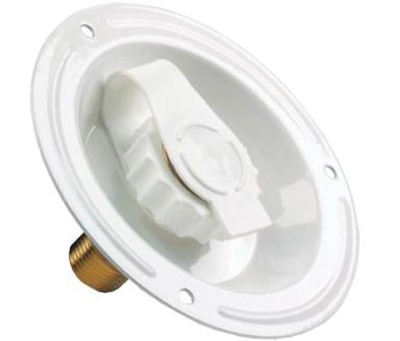 City Water Dish - White Metal MPT