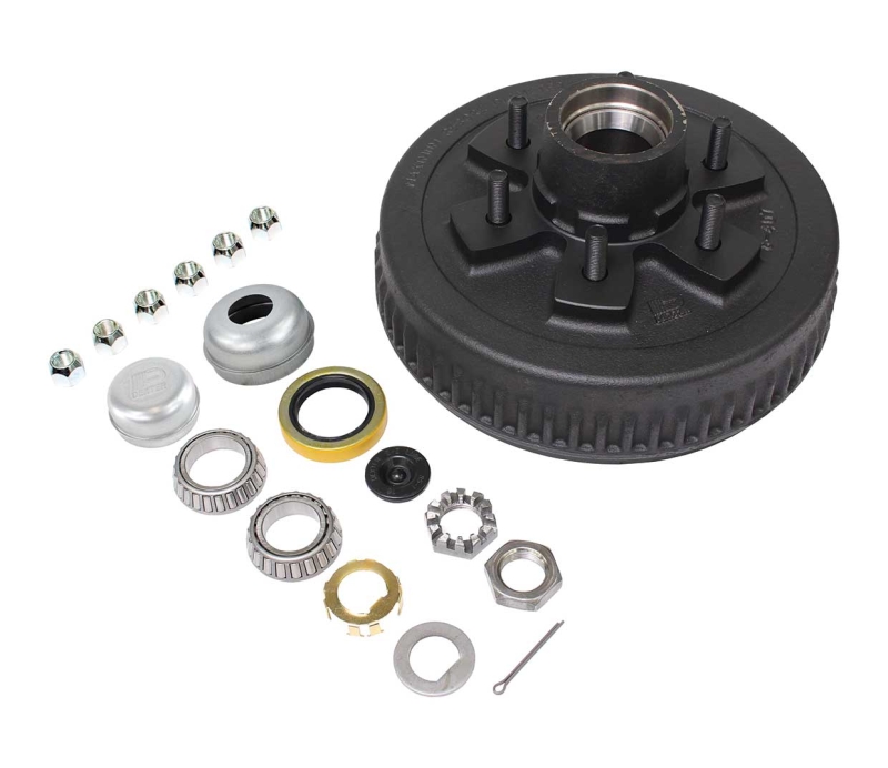 HUB AND DRUM ASSEMBLY 10"X 2 1/4" 4.4K 6 LUG 5.5" BOLT PATTERN OLD STYLE - BEFORE 6/22