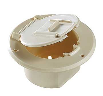 Basic Cable Hatch Round - Colonial White