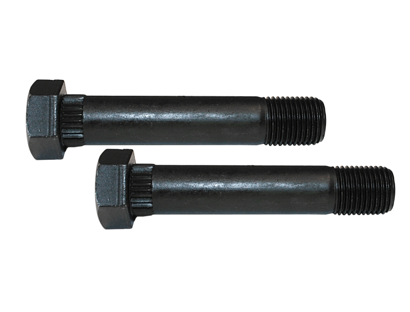SUSPENSION BOLT - DIAMETER: 9/16"- 18 LENGTH 3" SPLINED SHACKLE BOLT FINISH: OILED