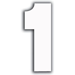 WHITE NUMBER - 1