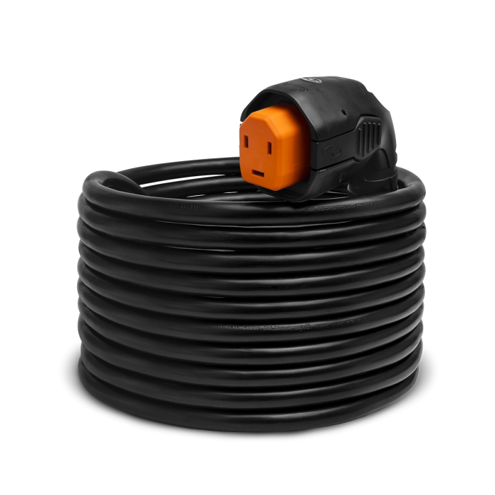 DUAL CONFIGURATION CORDSET 30 AMP RV 30' ANGLED HANDLE BLACK