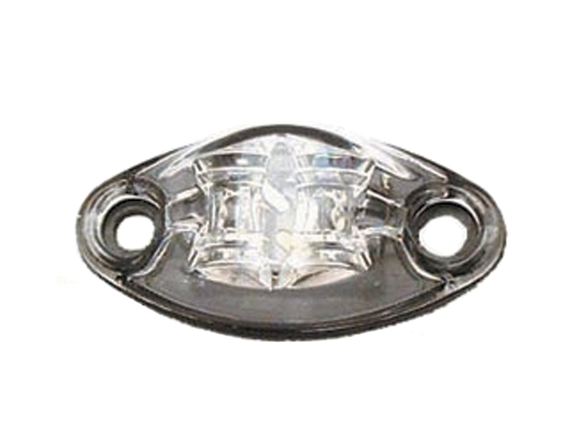 LED MARKER LAMP CLEAR/ RED - 2 WIRE