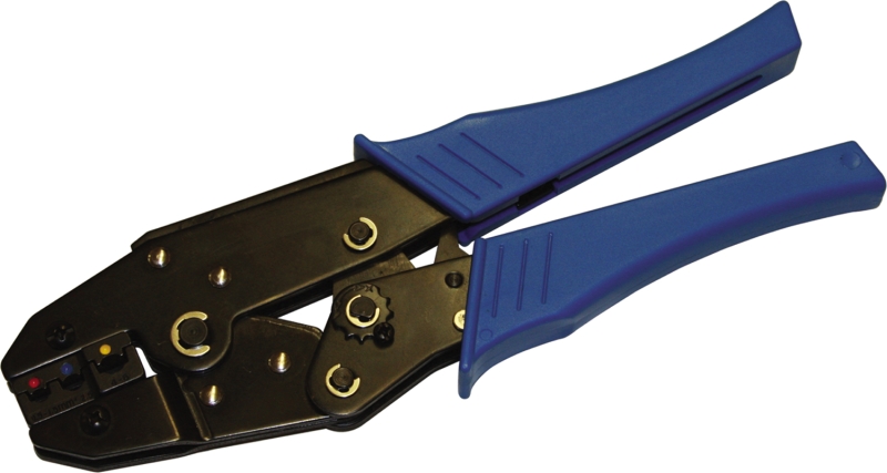 WIRE CRIMPER ADJUSTABLE DEPTH WITH RATCHET POWDER COATED STEEL
