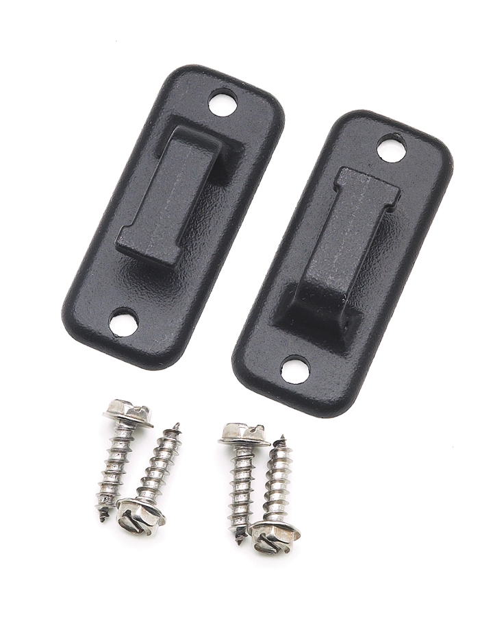 PULL STRAP CATCH BLACK - 2 PER PKG