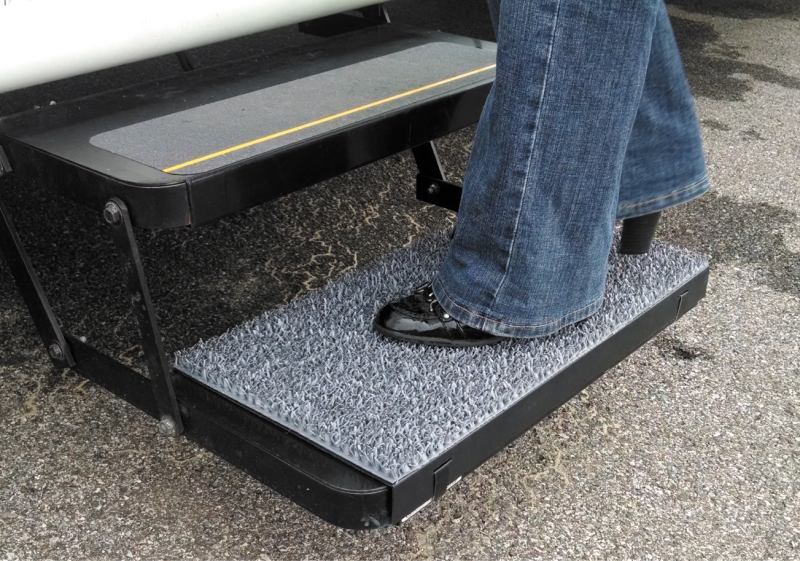 Sand Away Step Mat for 11" x 22" Stow- Away Steps - Charcoal Gray