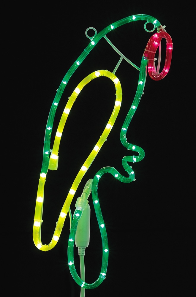 ROPE LIGHT LED PARROT GREEN YELLOW AND RED 18"