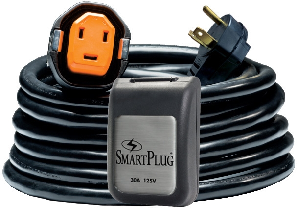 30 Amp 30' Dual Config Black Cordset w/ Black Power Inlet