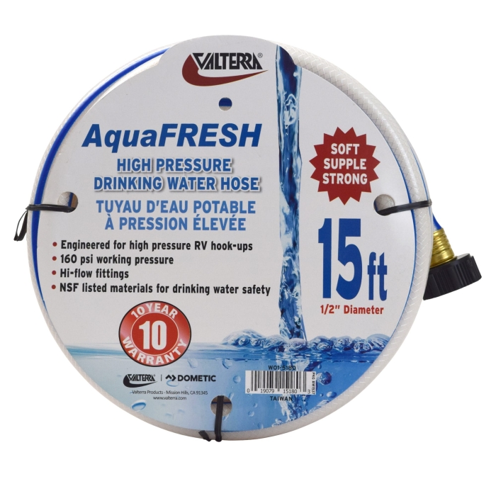 WATER HOSE 1/2" X 15' WHITE