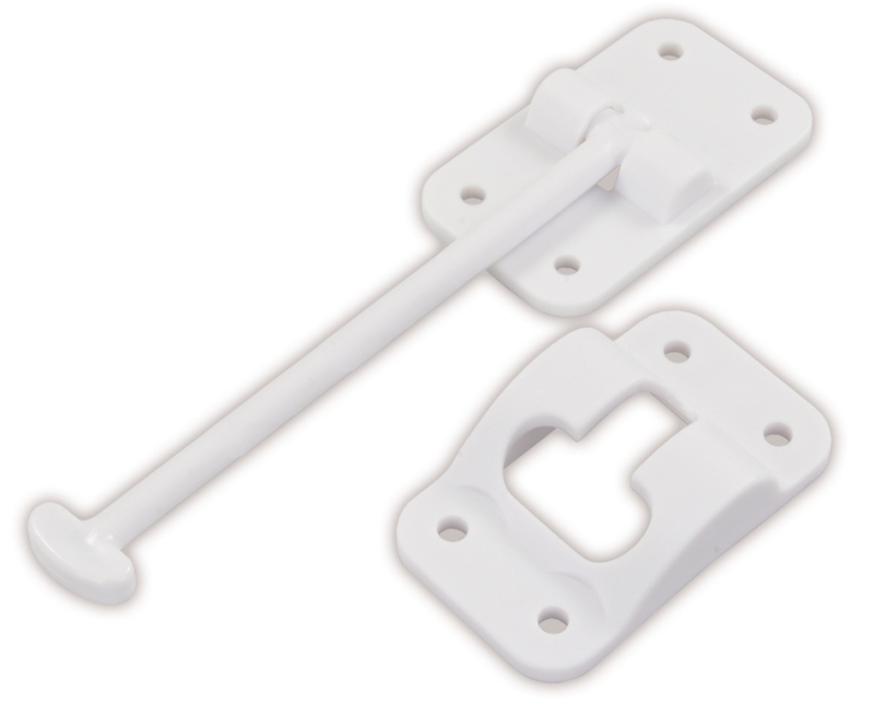 T-style door holder - 6" Polar White