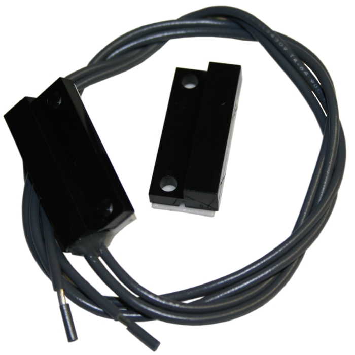 MINIATURE RECTANGULAR MAGNETIC DOOR SWITCH (OPEN) (BLACK)