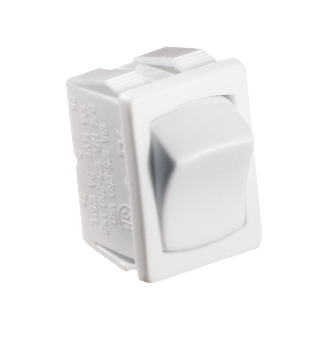 SPST On/Off Rocker Switch  White