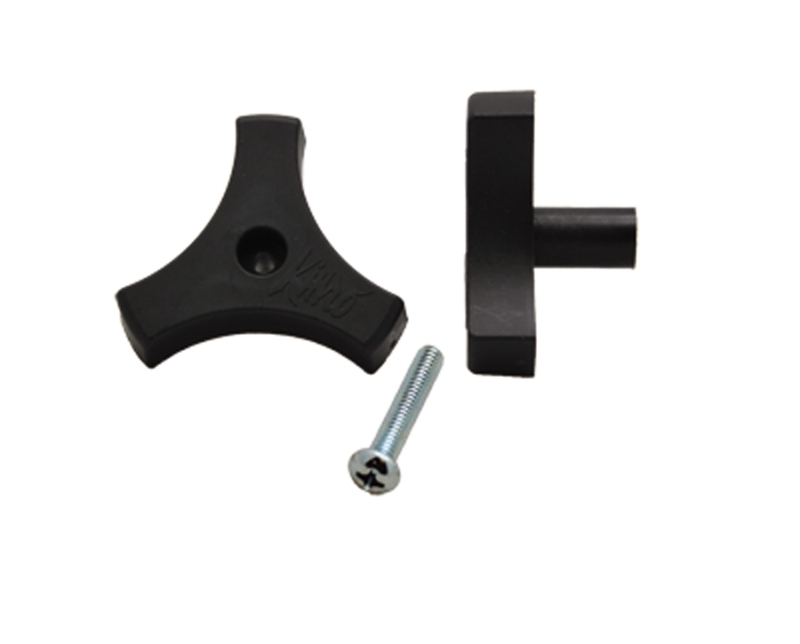 WINDOW KNOB LONG 1" W/ SCREW  - BLACK