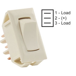 SWITCH ON/ON STANDARD IVORY 12V 1/PKG