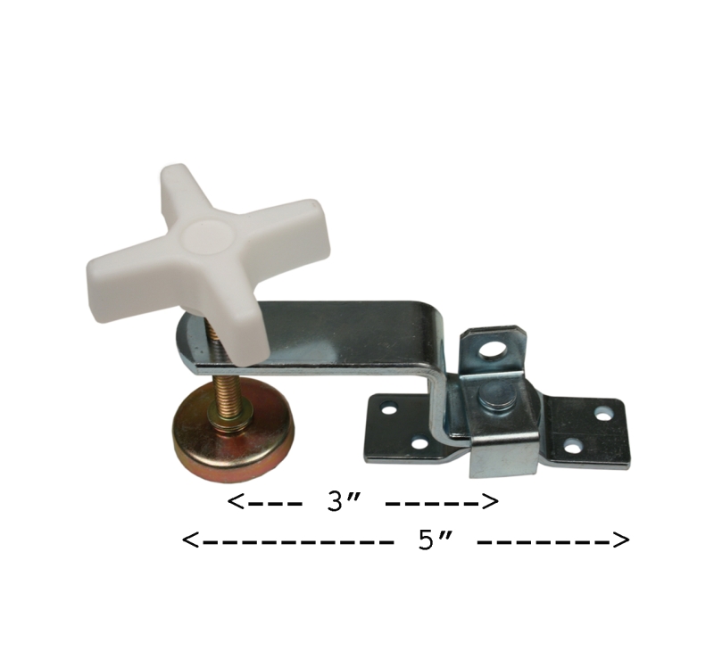 BUNK CLAMP FOLD OUT ZINC - 4.5" MOUNTING HOLE TO END