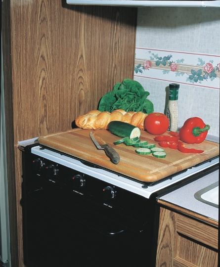 STOVE TOPPER/CUTTING BOARD HARDWOOD - FOR 3 OR 4 BURNER STOVES
