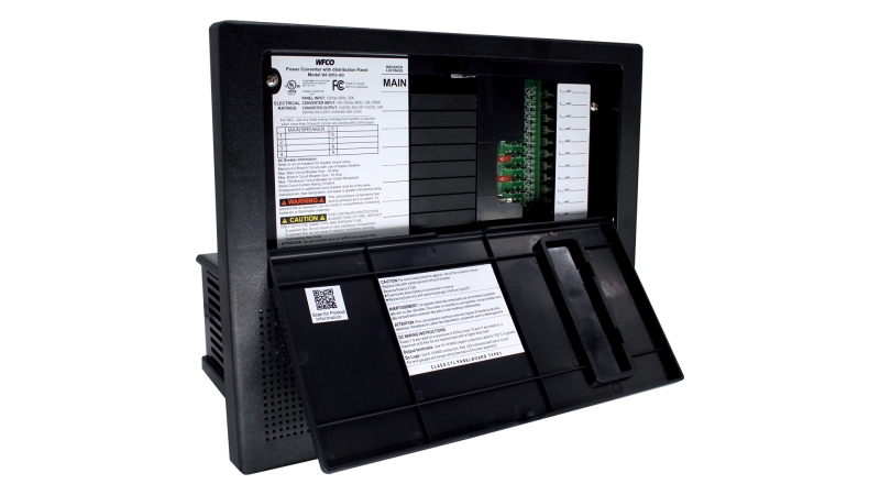 Auto-Detect Converter/Charge W/ Distribution Center For 30 Amp AC Service - 35 Amp DC Output W/ 11 Circuits Black