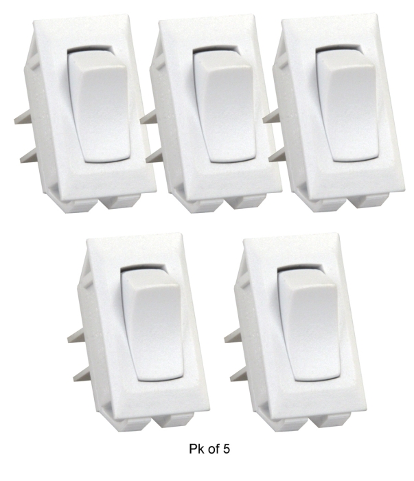 Unlabeled On/ Off Switch - White Pk5