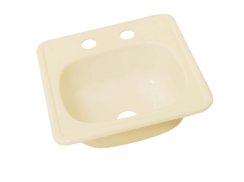 Square Galley/Kitchen Sink - Parchment - 15" x 15" - ABS