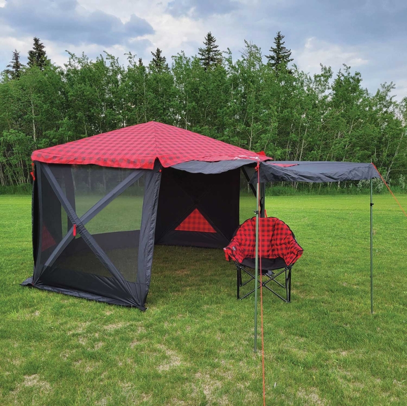 KUMA Super Bear Den Deluxe Gazebo - Red/Black