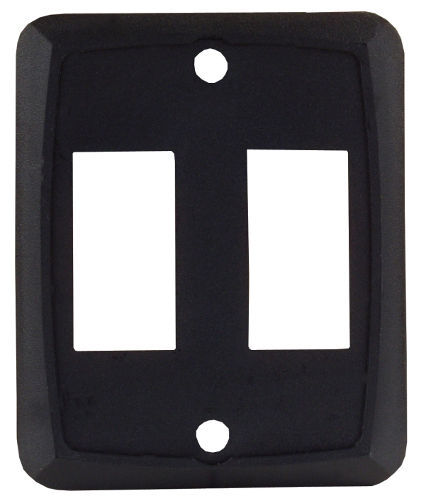 SWITCH PLATE - DOUBLE BLACK 1/PKG