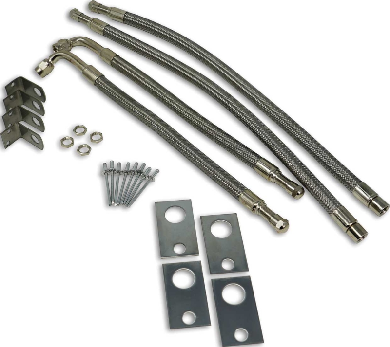 TireMinder Braided Steel Valve Extender Kit - For 22"+ Wheels