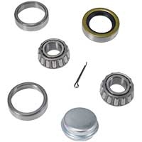 BEARING KIT 3/4" STRAIGHT SPINDLE WITH DUST CAP  LM11949 CONE   LM11910 CUP (6200)